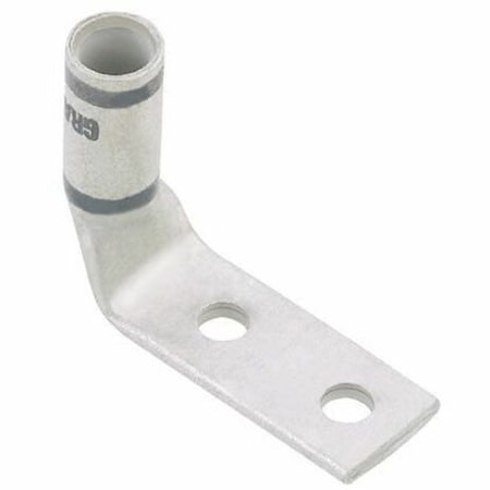 Panduit Two-Hole Compression Lug, 6 AWG Max, Standard Barrel, Copper, Blue LCDX6-56DF-L